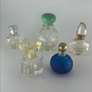 Vintage Empty Perfume Bottles Lot of 5 Oscar de la Renta Avon Ralph Lauren etc